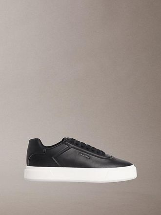 Calvin Klein Zapatillas De Piel Con Logo Distintivo