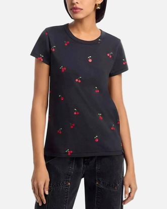 Rag & Bone All Over Cherry Tee In Black