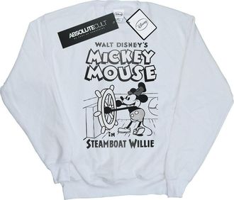 Disney Dames/Dames Mickey Mouse Steamboat Willie Sweatshirt (Wit)