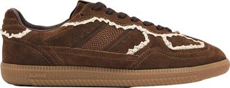 Alohas Crochet-Detail Suede Sneakers with Rubber Sole