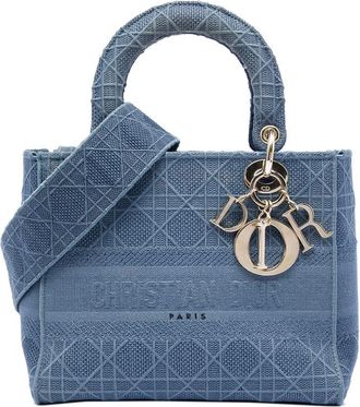 Dior Pre-owned Dior Medium Embroidered Canvas Cannage Lady D Lite Ladies Z6UUNS3ALR6MRJJ0