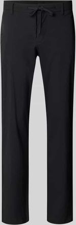 Selected Slim Fit Hose mit Tunnelzug Modell LERO in Black, Gr&ouml;&szlig;e XXL