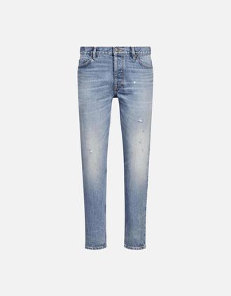 HUGO BOSS Mens HUGO 634 Tapered Fit Blue Jeans
