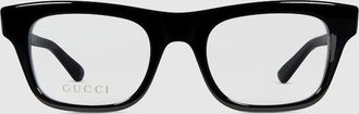 Gucci Rectangular Optical Frame, Black
