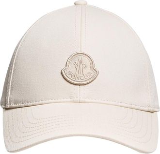 Moncler Moncler Gabardine Baseball Cap, Women, White, Size: One Size