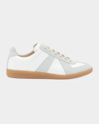 Maison Margiela Men & apos;s Replica Leather Low-Top Sneakers