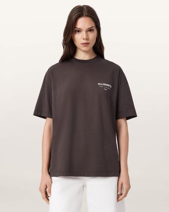 AllSaints Cotton Underground Etta Oversized T-Shirt, Size: M
