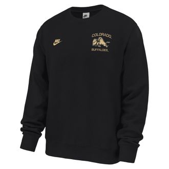 Nike Colorado Buffaloes Club Nike Mens Football Fleece Crew-Neck Sweatshirt in Black | M33234P398COLO-BLK