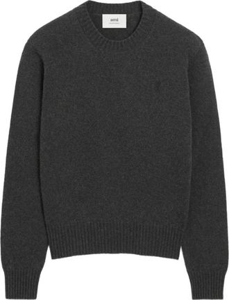 Ami Ami de Coeur Crewneck Sweater - Heren - Cashmere truien - Zwart - M - Wol - Truien & Vesten