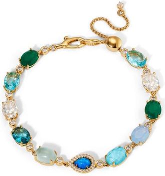 Nadri Blue Lagoon Line Bracelet in Gold at Nordstrom