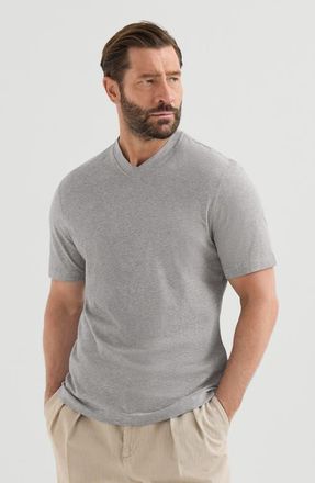 Brunello Cucinelli Cotton jersey V-neck T-shirt in Medium Grey at Nordstrom, Size Xxx-Large