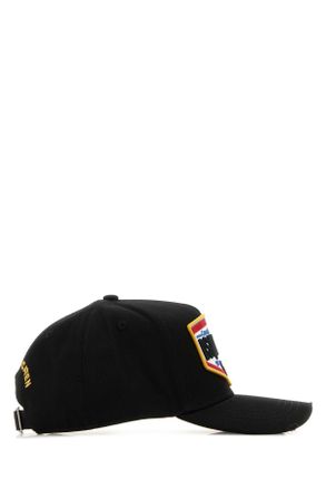 Dsquared2 Mens Black Cotton Baseball Cap Cappelli Hat