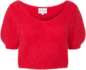 Americandreams Lolanda Pullover - Dames - Ronde hals truien - Rood - XL - Wol - Truien & Vesten