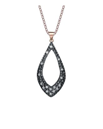 Genevive Two-Tone Cz Classic Pendant