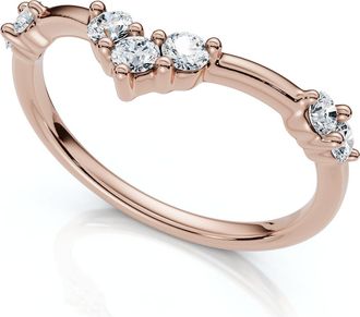 Pompeii3 1/4Ct Diamond Diamond Guard Wedding Stack Ring 14k Gold or Platinum Lab Grown