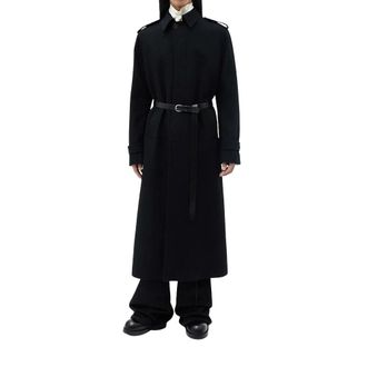 Ann Demeulemeester Lieke Straight Tailored Coat - male - Ann Demeulemeester - Belted Coats - Black - S - Coats