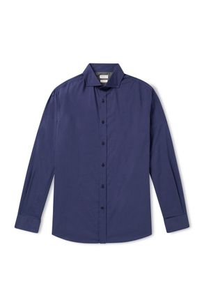 Brunello Cucinelli Cutaway-Collar Cotton Shirt