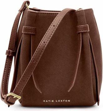 Katie Loxton Womens Celina Suedette Bucket Bag In Chocolate