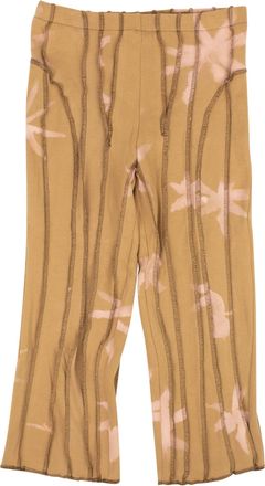 Helenamanzano Camel Peige Pink Capri Stripe Cropped Pants