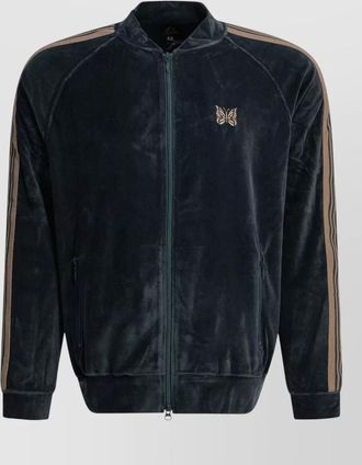 Needles track zip sweatshirt side pockets stripes