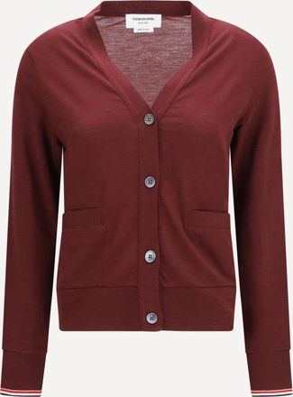 Thom Browne V-Neck merino wool Cardigan Female 38