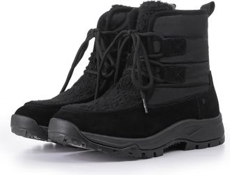Luhta Winterboots LUHTA HOHTAVA MS, Damen, Gr. 36, basic schwarz, Leder, Textil, Schuhe Winterboots, mit Gummi-Laufsohle, profiliertes Laufsohlenprofil, gef
