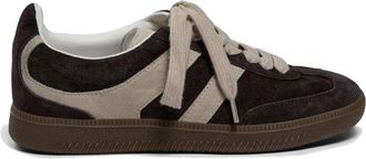 Sofie Schnoor Schoenen, Dames, Bruin, 36 EU, Leer, Retro Bruine Sneakers - T425 Stijl