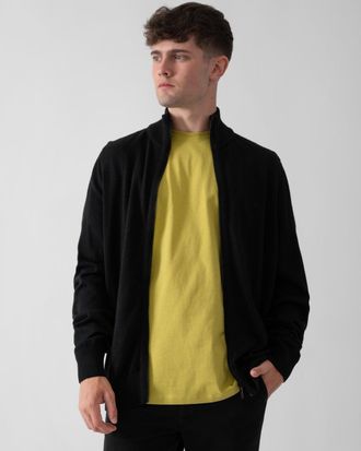 Boss Orange by Hugo Boss Avac Mens Full Zip Funnel Neck Jumper - Black - Size X-Large