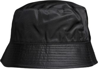 Dolce & Gabbana Black Cotton Wide Brim Bucket Mens Hat