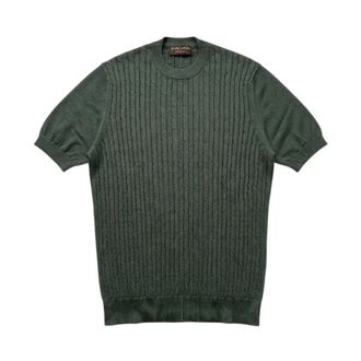 FILIPPO DE LAURENTIIS Round-neck Knitwear, male, Green, Size: XL Roundneck