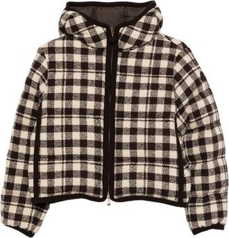 Moncler Brown Checks Hood Jacket