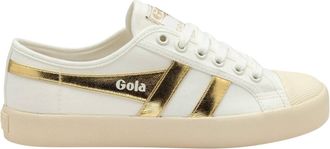 Gola Womens Coaster Trainer Shoes In Off White/gold