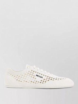 Prada low profile mesh sneakers rubber sole