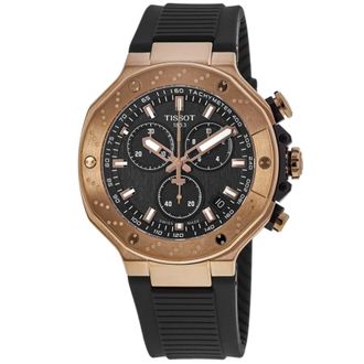 Tissot T-Race Chronograph Black Dial Rubber Strap Mens Watch T141.417.37.051.00