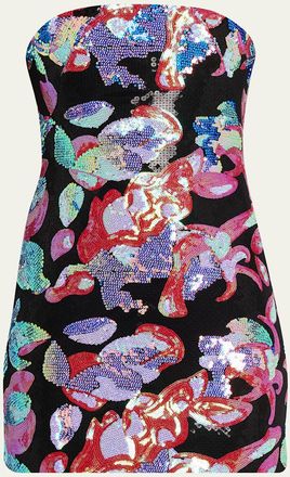 16Arlington Stell Sequined Floral Mini Dress