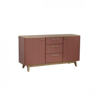 Robin des Bois Aparador de roble con 2 puertas y 3 cajones rose saumon
