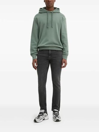 HUGO BOSS Hoodie met logodetail - Groen