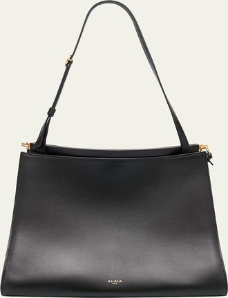 Alaia Le Click Medium Curve Shoulder Bag in Glossy Leather