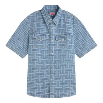 Kenzo Denim Shirts, male, Blue, M, Modern Trucker Jacket with Japanese Denim