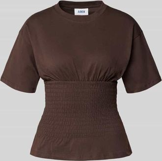 Jack & Jones Tailliertes T-Shirt mit Rundhalsausschnitt Modell EVELYN in Mittelbraun, Gr&ouml;&szlig;e XL