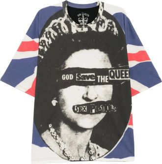 MASTERMIND WORLD graphic-print T-shirt - men - Cotton - L - Black