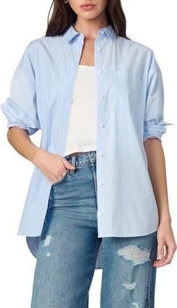 Joe's Relaxed Fit Stripe Button-Down Shirt in Blue/White Stripe at Nordstrom Rack, Size X-Small