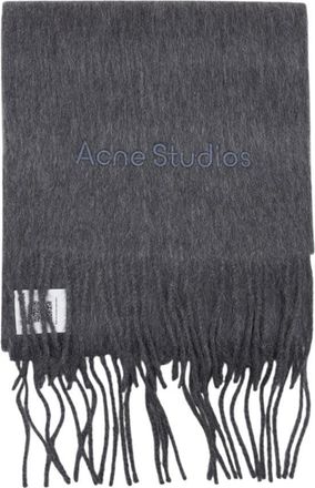 Acne Studios Unisex Wool Scarf Gray