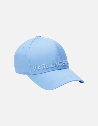 Karl Lagerfeld Mens Embroidered Karl Logo Blue Cap - Pink - Size: ONE size