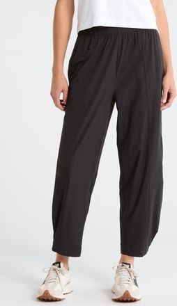 Zella Atlas High Waist Utility Adjustable Ankle Pants in Black at Nordstrom, Size Large