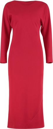 Alberta Ferretti Midi Dress In Stretch Cady