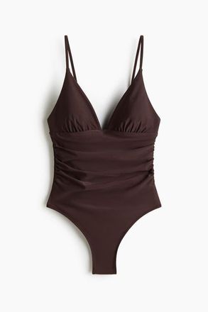 H&M Medium Shape Swimsuit in Dark Brown at Nordstrom, Size X-Large