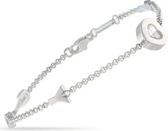 Chopard Happy Diamonds 18K White Gold Diamond I Love You Bracelet CH17-100626