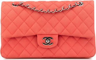 Chanel Pre-owned Womens Classic Flap Bag Medium Quilted Leather - Light Pink - One Size