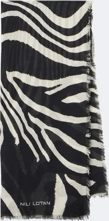 Nili Lotan Zebra-print scarf